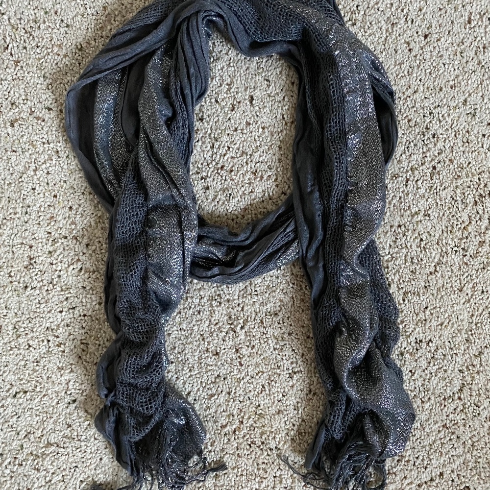 Gray Sparkly Scarf